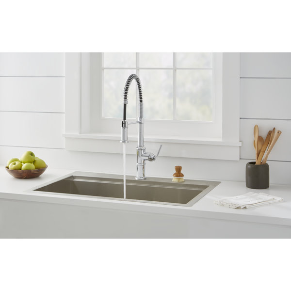 Gerber Kinzie PreRinse Single Handle Spring Spout Kitchen Faucet Wayfair